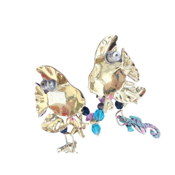 LATR Lunch at the Ritz Angel Fish Earrings Whimsical Jewelry - Picture 4 of 6